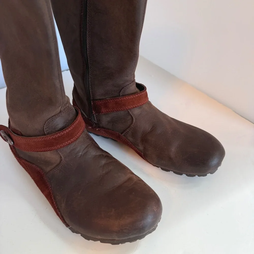 Merrell Haven Waterproof Boots Cinnamon Brown Leather Mid-Calf 7.5 Gorpcore